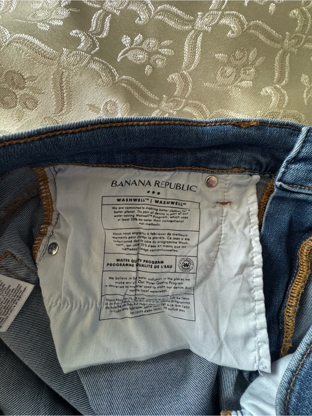 Banana Republic Cropped Bootcut Raw Hem Stretch Jeans Size 29/8 - Picture 5 of 8
